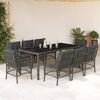 vidaXL Garden Dining Set Grey