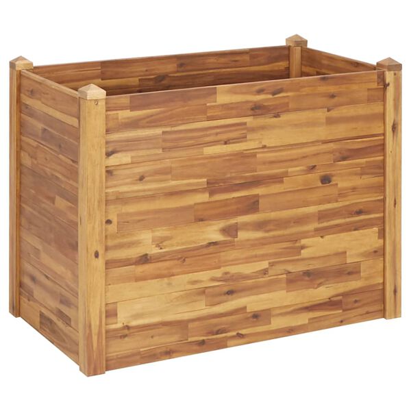 vidaXL Garden Raised Bed Natural wood color