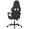 vidaXL Gaming Chair with Footrest Black and Gray Faux Leather