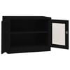 vidaXL Office Cabinet Black Steel Medium Office Cabinet Rectangular