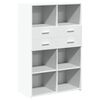 vidaXL Highboard White Engineered wood 48.8 in high, loads of storage