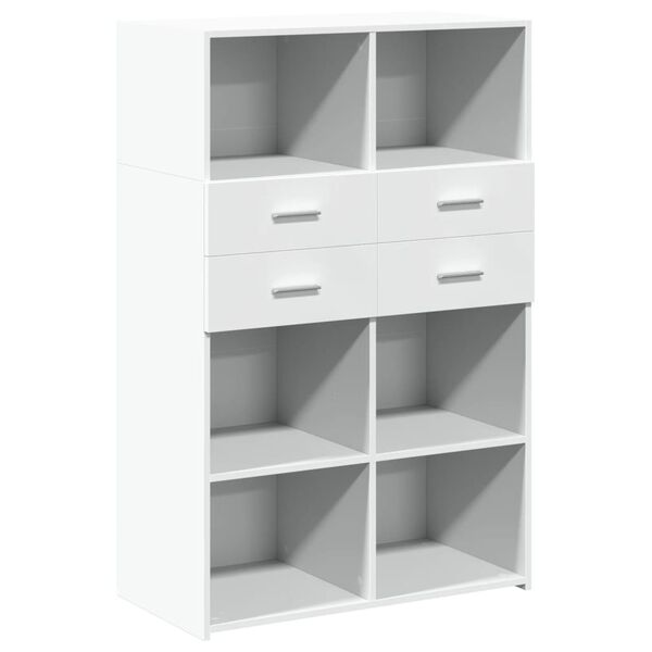 vidaXL Highboard White Engineered wood 48.8 in high, loads of storage