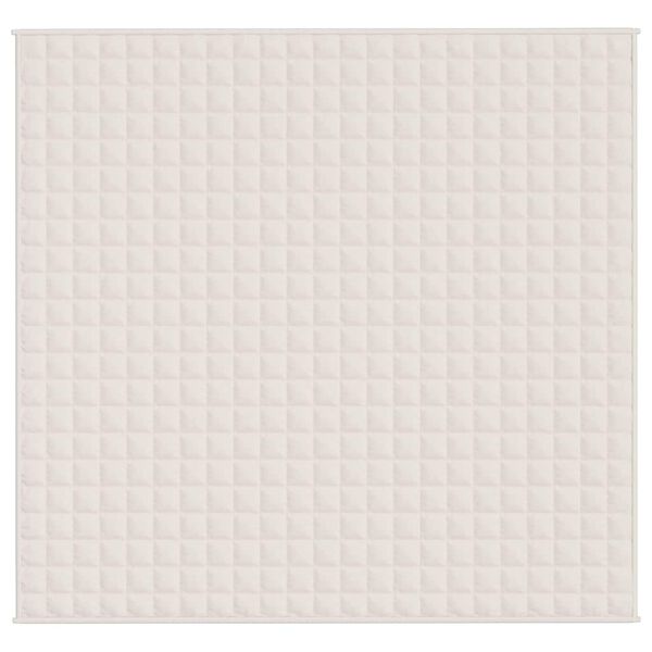 vidaXL Weighted Blanket Light cream Cotton King Weighted Blanket