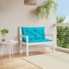 vidaXL Garden Bench Cushion Set of 2 Turquoise 100% polyester