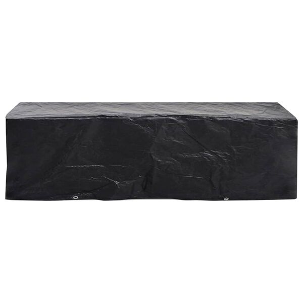 vidaXL Sunlounger Cover Black Polyethylene 85.8 in x 30.3 in x 21.7 in