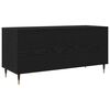 vidaXL Record Cabinet with Shelf Black Oak 39.37 x 14.96 x 18.90 in