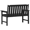 vidaXL Garden Bench Black 47.24 x 23.23 x 34.65 in HDPE
