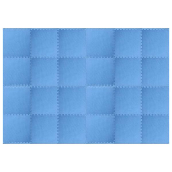 vidaXL Floor Mats 24 pcs 8,64 ㎡ EVA Foam Blue