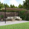 vidaXL Pergola with Retractable Roof Taupe 155.5"x115"x90.6"
