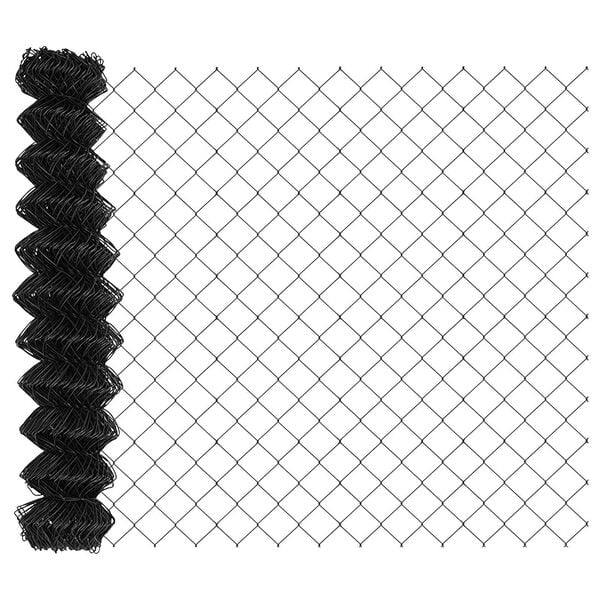 vidaXL Chain Link Fence Grey 82.02 x 3.28 ft Steel