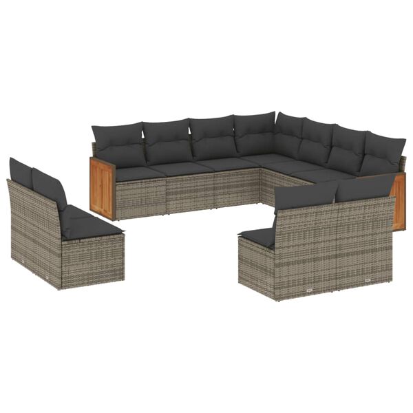 vidaXL Garden Sofa Set Grey