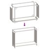 vidaXL Firewood Rack White 35.4x11.0x25.6" Cold-rolled steel
