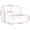 vidaXL Garden Lounge Set Cream and Acacia Wood