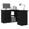 vidaXL Desk Black Oak 57.09 x 39.37 x 29.92 in Engineered Wood