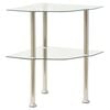 vidaXL Side Table Transparent Tempered glass Medium Accent Table