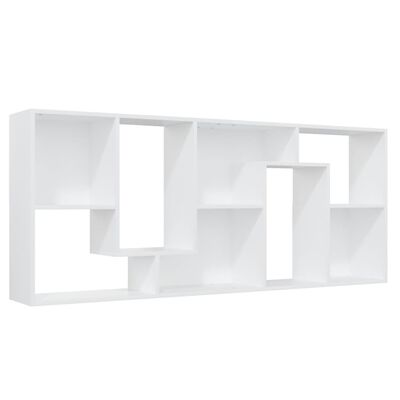 vidaXL Book Cabinet White 26.4"x9.4"x63.4" Chipboard