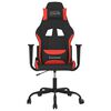vidaXL Gaming Chair Black and Red Fabric