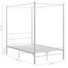 vidaXL Bed Frame White Powder-coated metal 55.1 x 78.7 in Bed Frame