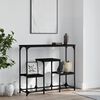vidaXL Console Table Black Engineered wood 35.2 x 11.0 x 29.9 in