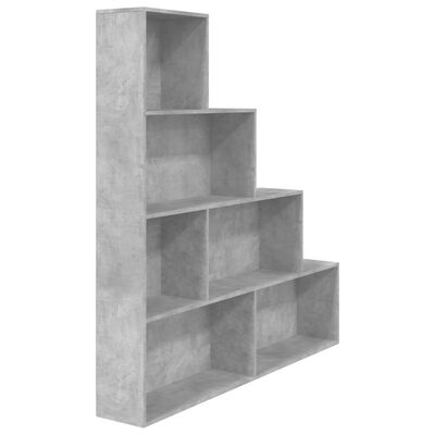 vidaXL Book Cabinet/Room Divider Concrete Gray 61"x9.4"x63" Engineered Wood