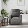 vidaXL Massage Recliner Chair Grey Faux leather, metal, plywood Medium