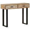 vidaXL Console Table Brown Solid mango wood, powder-coated iron Medium