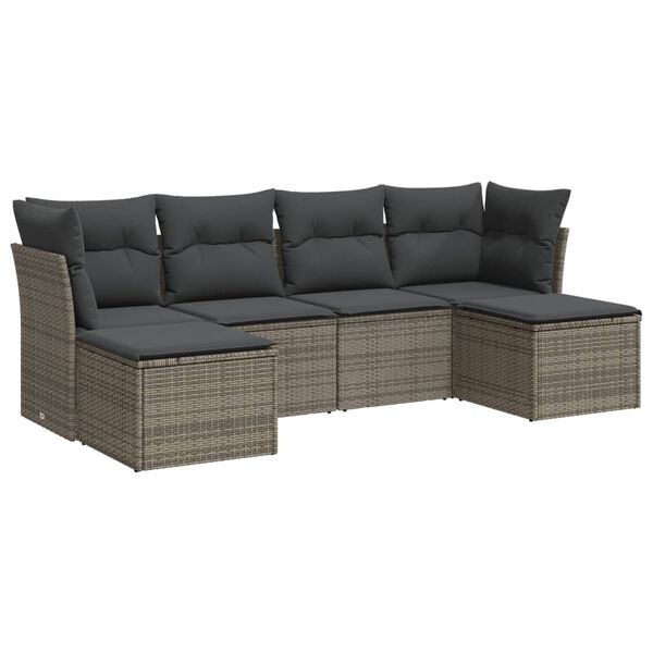 vidaXL Garden Sofa Set Grey