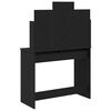 vidaXL Dressing Table Black oak 37.8" x 15.7" x 55.9" Engineered wood