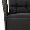 vidaXL Reclining Garden Chair Set of 2 Black, Cream White