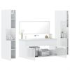 vidaXL Bathroom Furniture Set High gloss white Engineered wood