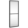 vidaXL Wall Mirror Black Glass, Powder-coated iron 7.9 x 19.7 in