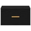 vidaXL Wall-mounted Bedside Cabinet with Drawer 2 pcs Black Oak