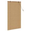 vidaXL Roller Blind with Curtains Manual Brown 31.50 x 62.99 in Bamboo