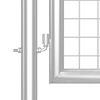 vidaXL Mesh Garden Gate Silver 157.5x49.2" Galvanised Steel