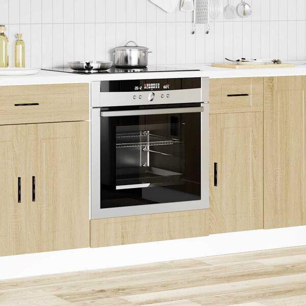 vidaXL Oven Cabinet Sonoma oak Engineered wood Compact Adjustable Feet