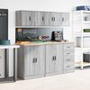 vidaXL Garage Wall Cabinet Grey Sonoma Engineered Wood