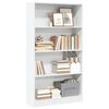 vidaXL Bookcase White Engineered Wood Bookcase Rectangular Modern