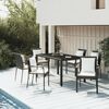 vidaXL Garden Dining Set Black, Cream white