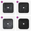 vidaXL Sink Black 15.7"x15.7"x3.9" Marble