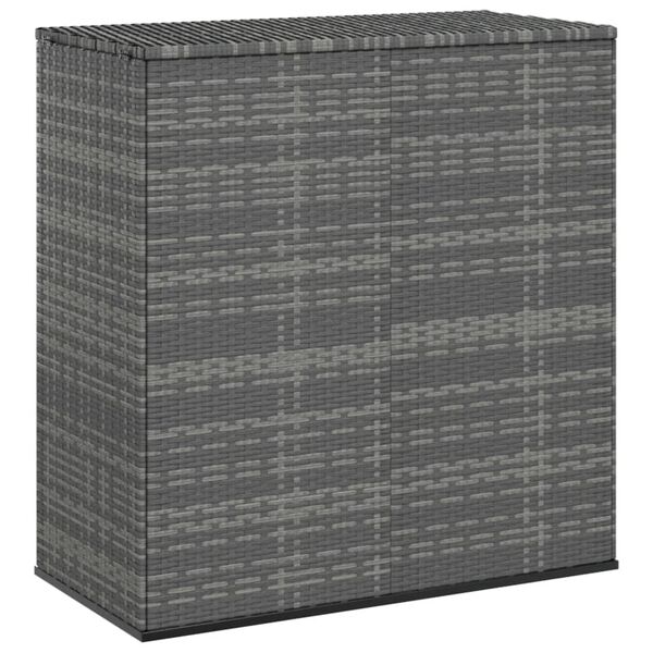 vidaXL Cushion Box Grey PE rattan 39.4x19.3x40.7 in Cushion Box