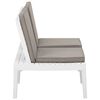 vidaXL Garden Lounge Set White, Anthracite
