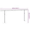vidaXL Awning Post Set Anthracite Iron 236.2 x 96.5 in Height-Adjustable