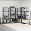 vidaXL 5-Layer Storage Shelves 4 pcs Anthracite Steel&Engineered Wood