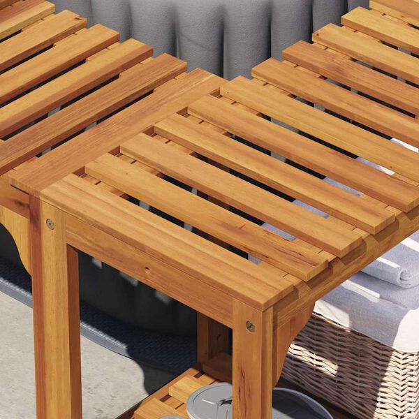 vidaXL Square Outdoor Hot Tub Enclosure Brown 98.4" x 98.4