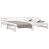 vidaXL Day Bed White Solid pine wood Twin, Full