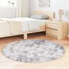 vidaXL Shaggy Rug Silver Grey 100% Polyester 47.2 x 47.2 in Non-Slip