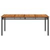 vidaXL Garden Table Black and Brown