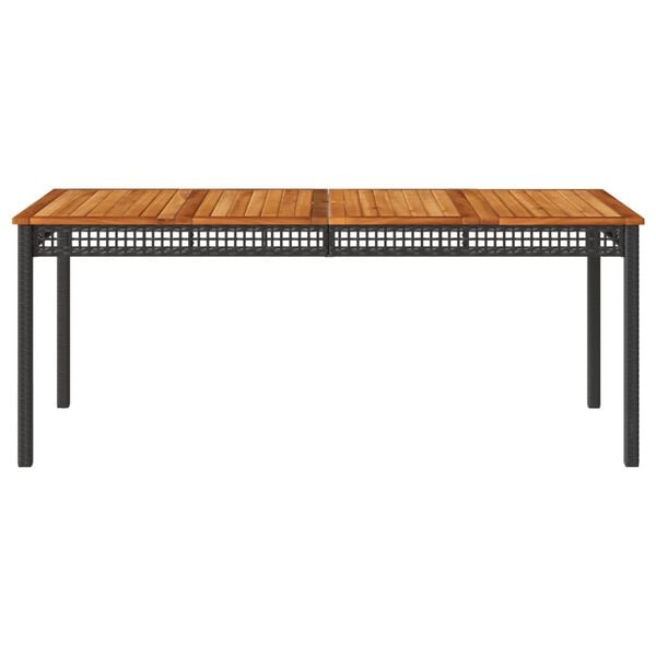 vidaXL Garden Table Black and Brown