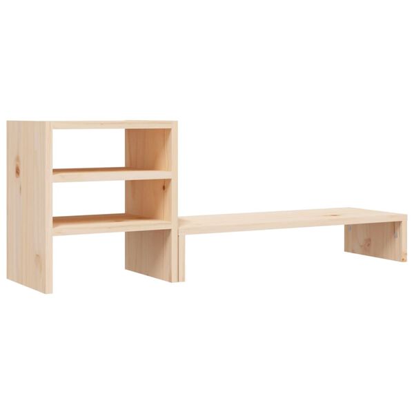 vidaXL Monitor Stand 31.9x7.9x11.8" Solid Wood Pine