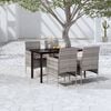 vidaXL Garden Dining Set Grey and black